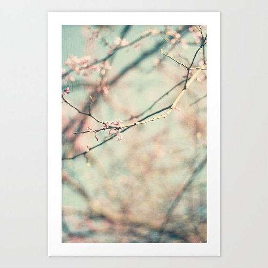 spring #2 (pink&bleu) Art Print