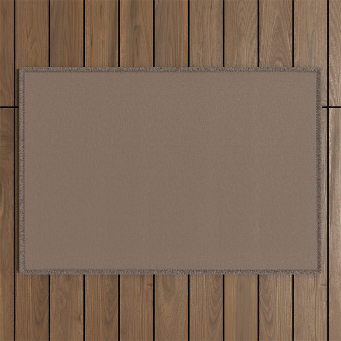 Chocolate Mousse Brown Solid Color Inspired By Valspar America Gypsy Leather Brown 3009-8 Outdoor Rug