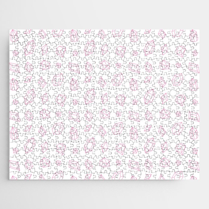 Pink Gems Pattern Jigsaw Puzzle