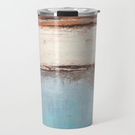 Copper and Blue Abstract Travel Mug