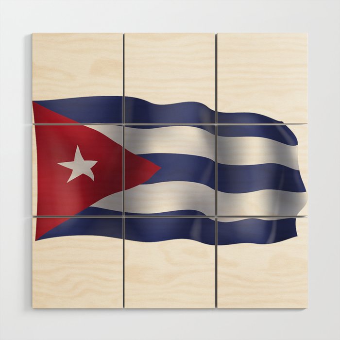Cuba flag Wood Wall Art