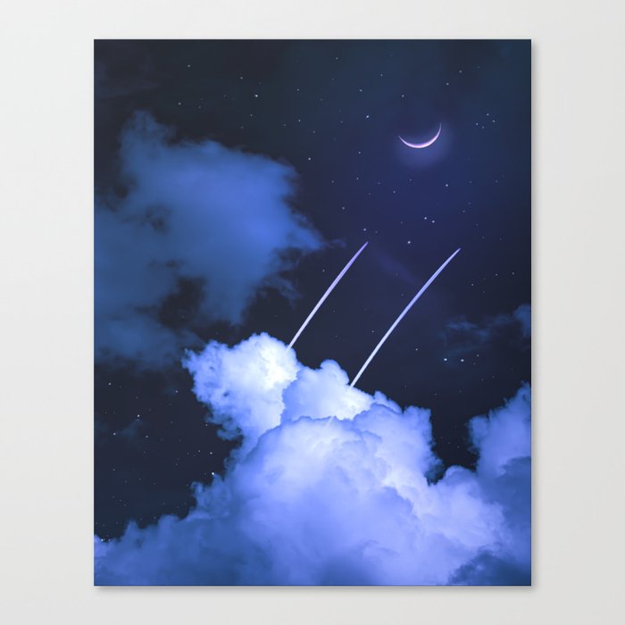 Surreal Night Sky Canvas Print