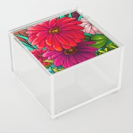 Red Zinnias Acrylic Box