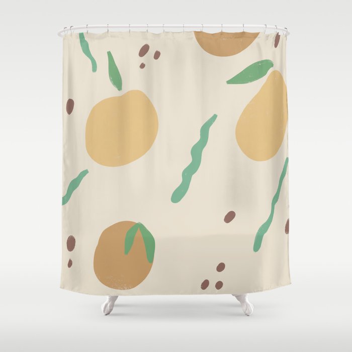 Tropica - Minimal Abstract tropical Pattern Shower Curtain