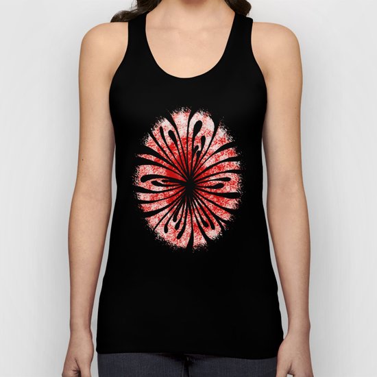 Doodled Mooka Flower Unisex Tank Top
