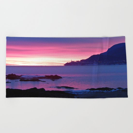 Winter's Dawn on the Coast Beach Towel