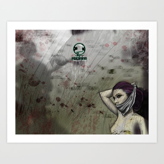 Flatlining Art Print