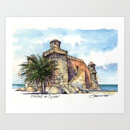 Hemingway's Cuba:  Fortress at Cojimar Art Print