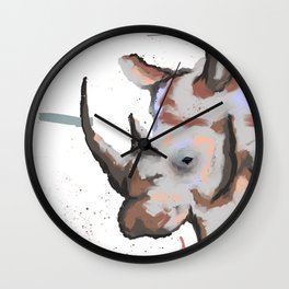 Rhino Paint Wall Clock
