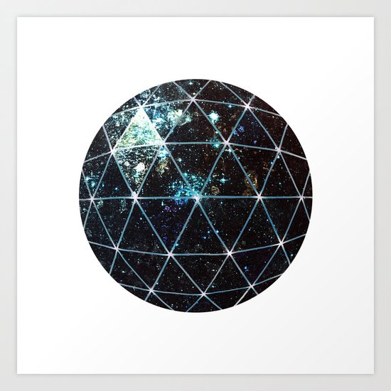 Galaxy Geodesic Art Print