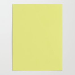 Plain Solid Color Light Green Yellow 3 Poster