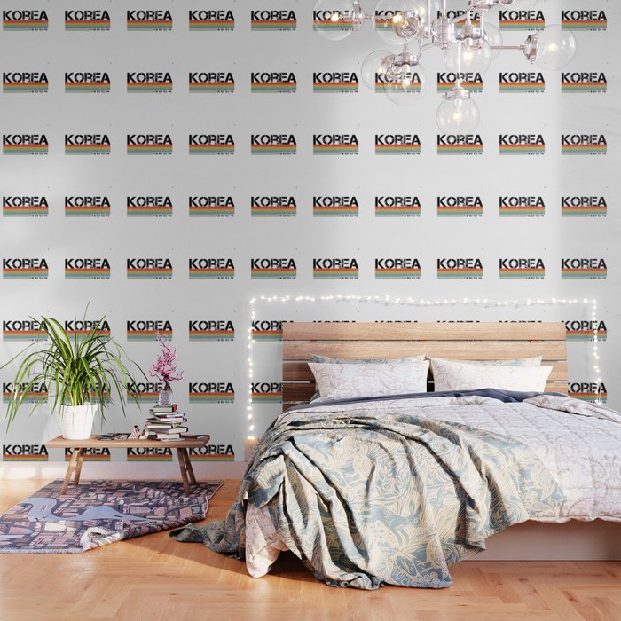 Korea Korean Language Hangul Retro Vintage Design Wallpaper By
