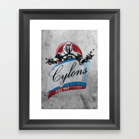 Cylons Huminfectant Spray Framed Art Print