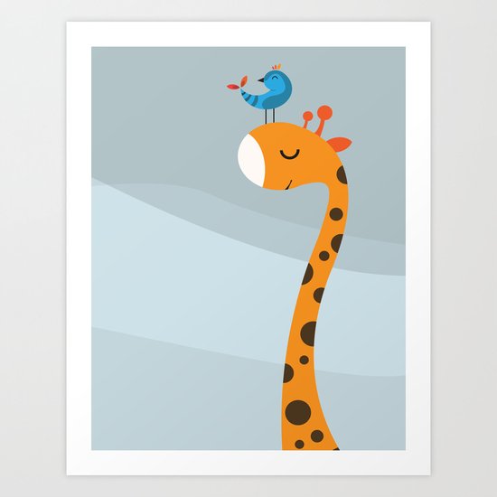 Orange And Blue Art Print