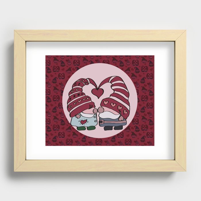 dwarfs in love Recessed Framed Print