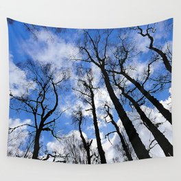 Birch Tree Perspective Scottish Highlands Style in I Art and Afterglow Wall Tapestry