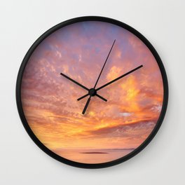 Robben Island at Sunset, South Africa Wall Clock
