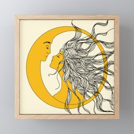 Sun and Moon Framed Mini Art Print