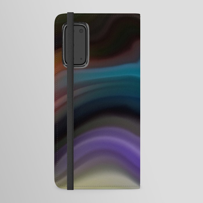 Black & Purple Watercolor Gradient Design Android Wallet Case