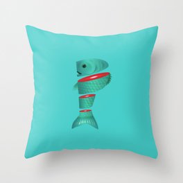 P is for sliced Phish Throw Pillow