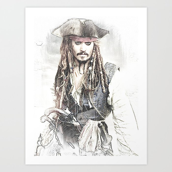Cpt. Jack Sparrow 2 Art Print