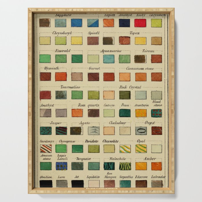 Mineral Color Chart Serving Tray