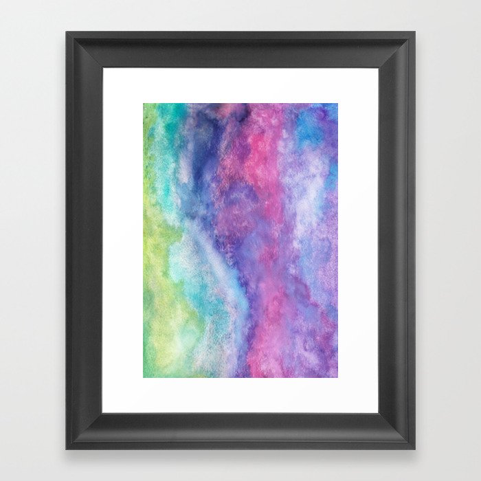 Rainbow Watercolor  Framed Art Print