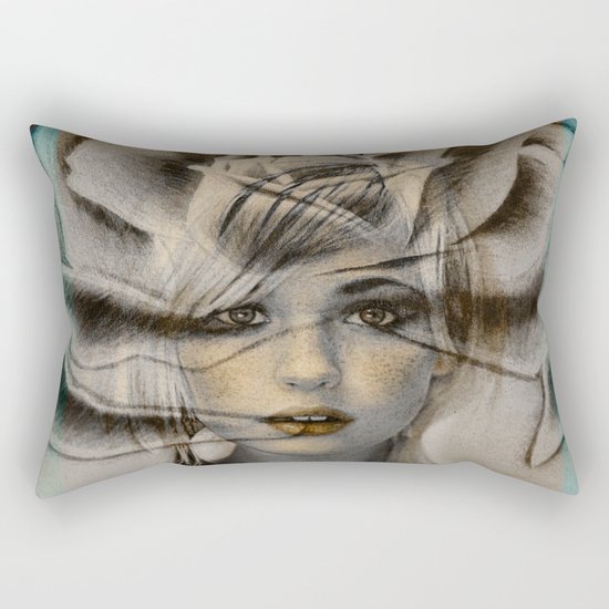 Rose Face Rectangular Pillow