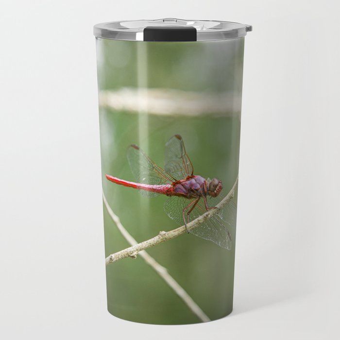 Red Dragonfly Travel Mug