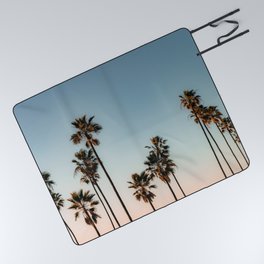 Palm Tree Sunset Picnic Blanket