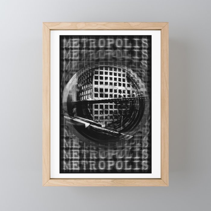 The Dystopian Future: Metropolis Framed Mini Art Print