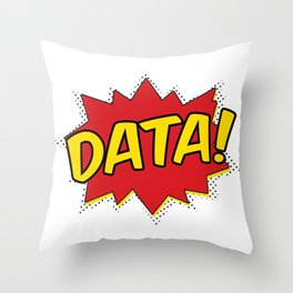 Data Pow Throw Pillow