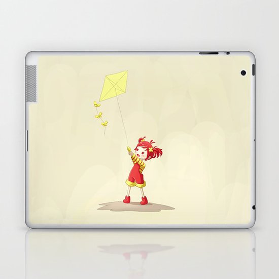 Girl with Kite Laptop & iPad Skin