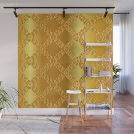 Gold metal texture background illustration. Wall Mural