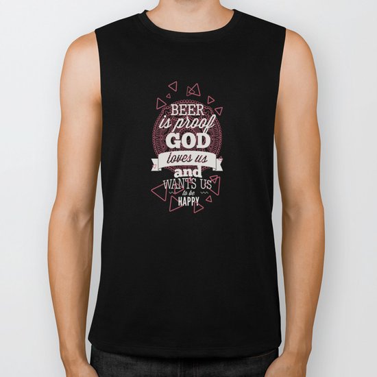 Beer is proof- Typography Biker Tank