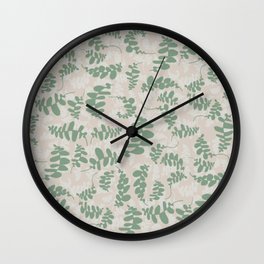 Abstract ferns on neutrals Wall Clock