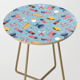 American cookout - blue Side Table