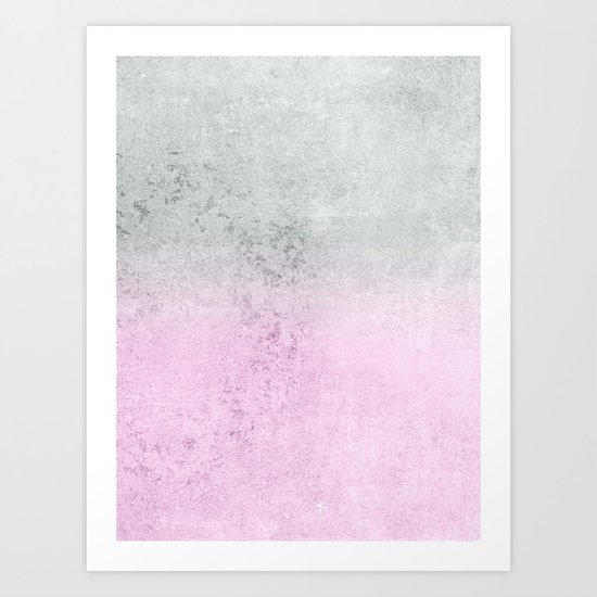 FADING CONCRETE PINK Art Print