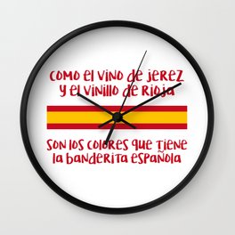Banderita Española Wall Clock