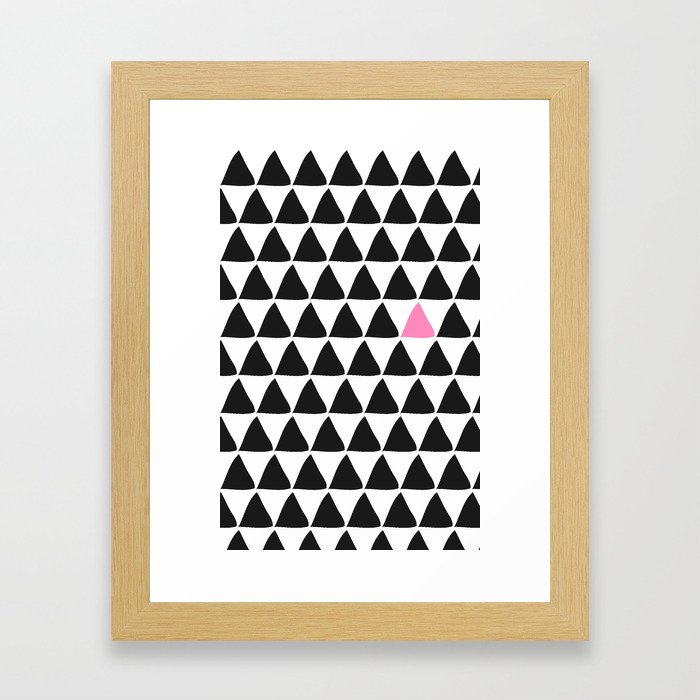 Black triangles & a weird one. Framed Art Print