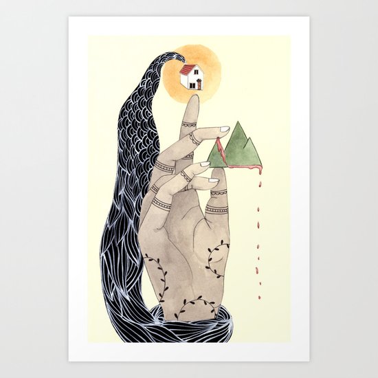 Hand to Home Art Print