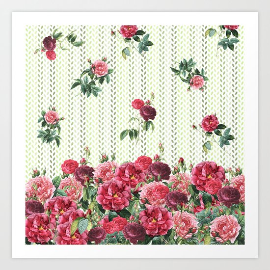Rose Rain Art Print