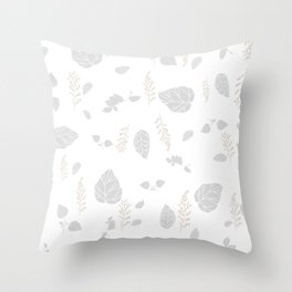 Silver Leaves Boquete Throw Pillow | Pillowcover, Graphicdesign, Hometextile, Throwpillow, Patterndesign, Floralpattern, Floraldesign 