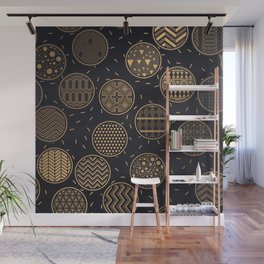 Christmas Pattern Geometric Classic Bauble Bulb Wall Mural