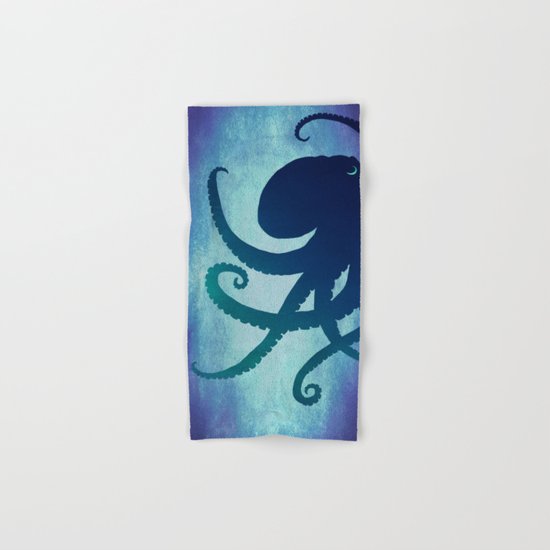 Indigo Mastermind ~ Octopus ~ Marine Life Hand & Bath Towel