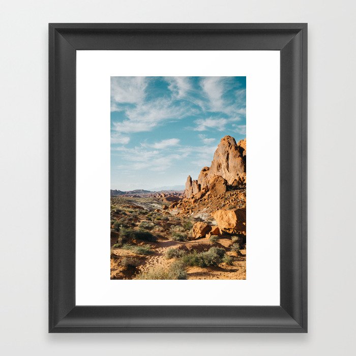 Rock Mountains in the Desert Framed Art Print