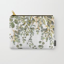 Green And Gold Decorative Eucalyptus Leaves  Carry-All Pouch