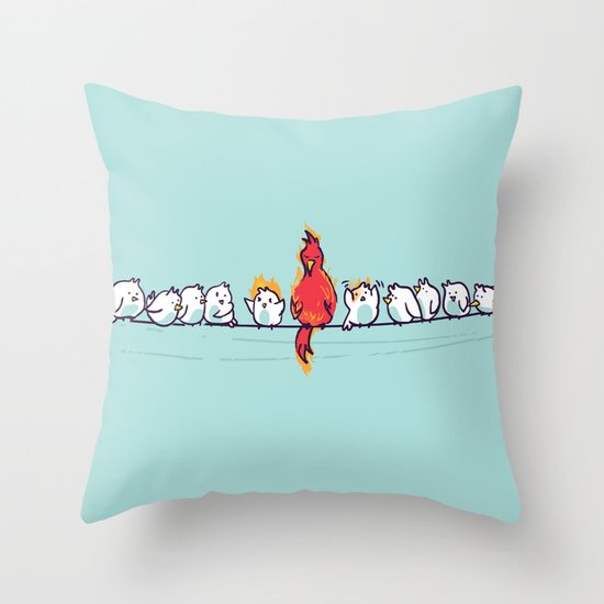 That new guy turns out to be a disaster Throw Pillow