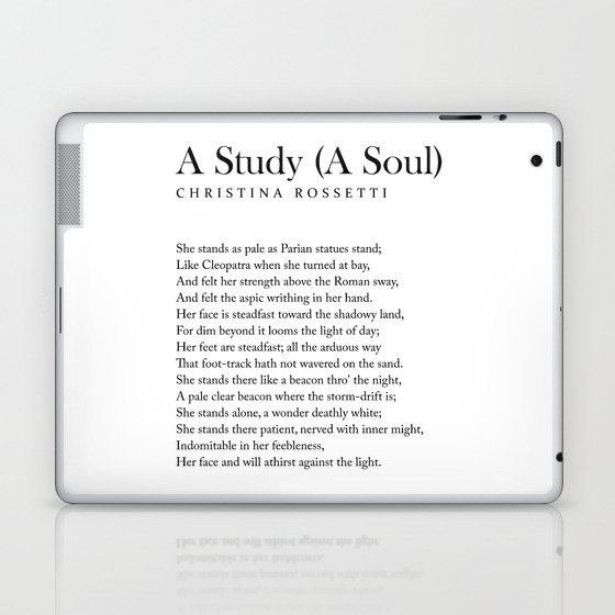 A Study A Soul - Christina Rossetti Poem - Literature - Typography Print 2 Laptop & iPad Skin