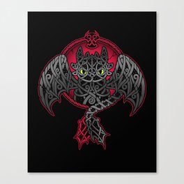 Viking Fury // Dragon, Celtic Knotwork, Norse, Night Fury Canvas Print
